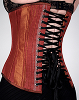Russet Red Satin Corset