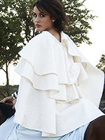 Tiered Ivory Mini Cloak